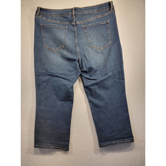 NWOT Nine West Chrystie Capri Blue Jeans, SZ 16 - Picture 4 of 5